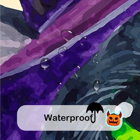 Funny Happy Halloween Cat Shower Curtain for Bathroom, Halloween Party H… - Picture 5 of 6